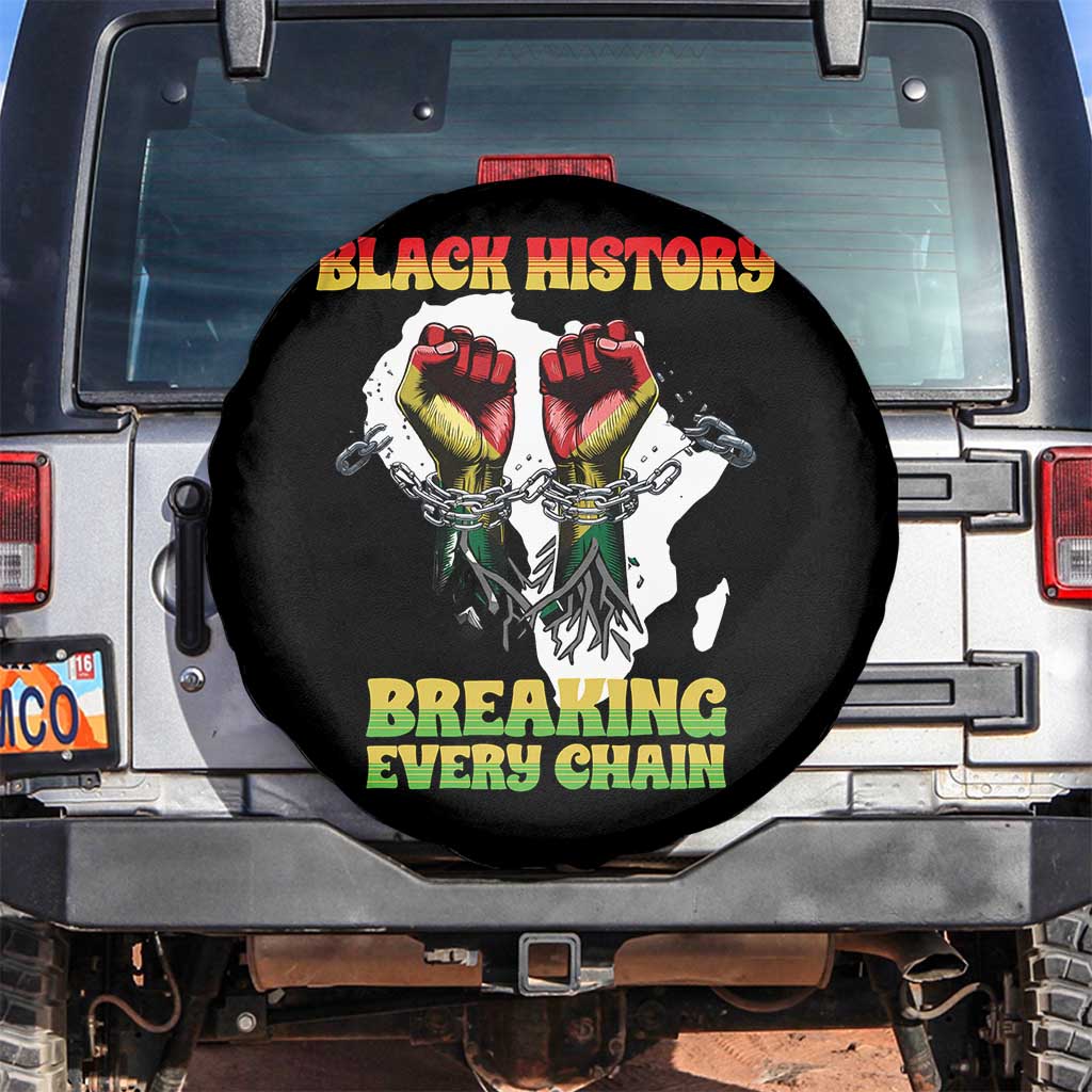 African American Civil Rights Gift Spare Tire Cover Breaking Every Chain - Wonder Print Shop
