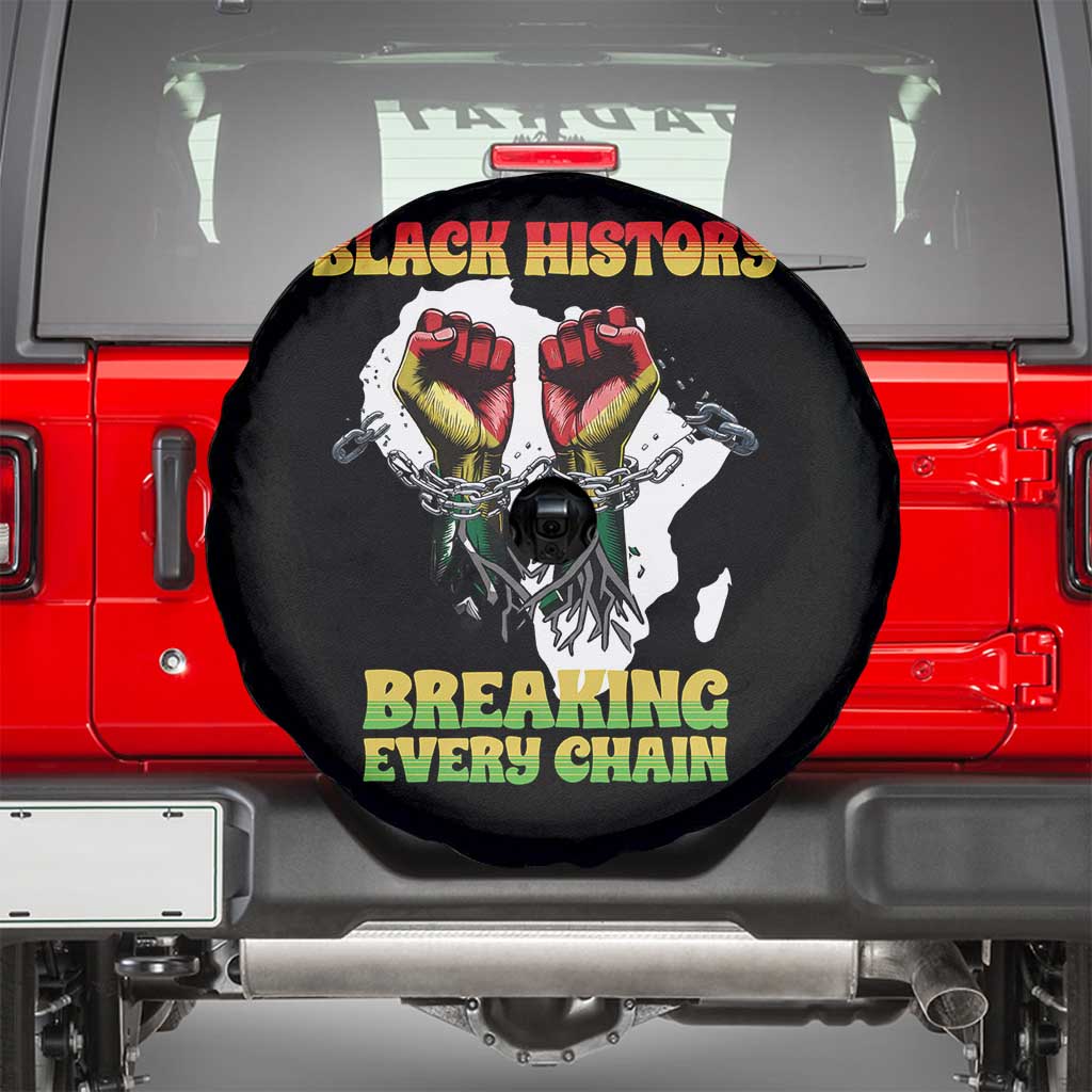 African American Civil Rights Gift Spare Tire Cover Breaking Every Chain - Wonder Print Shop