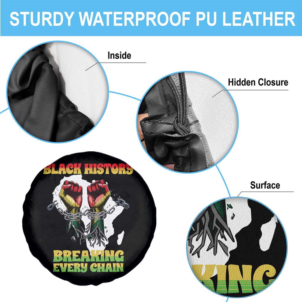 African American Civil Rights Gift Spare Tire Cover Breaking Every Chain - Wonder Print Shop