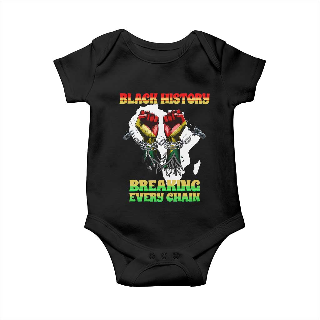 African American Civil Rights Gift Baby Onesie Breaking Every Chain - Wonder Print Shop