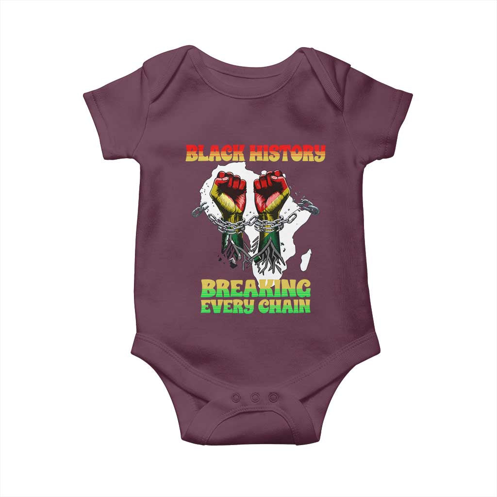 African American Civil Rights Gift Baby Onesie Breaking Every Chain - Wonder Print Shop
