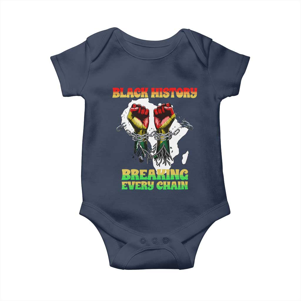 African American Civil Rights Gift Baby Onesie Breaking Every Chain - Wonder Print Shop