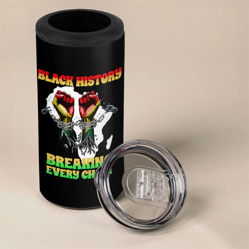 African American Civil Rights Gift 4 in 1 Can Cooler Tumbler Breaking Every Chain - Wonder Print Shop