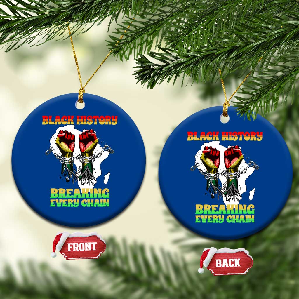 African American Civil Rights Gift Ceramic Ornament Breaking Every Chain - Wonder Print Shop