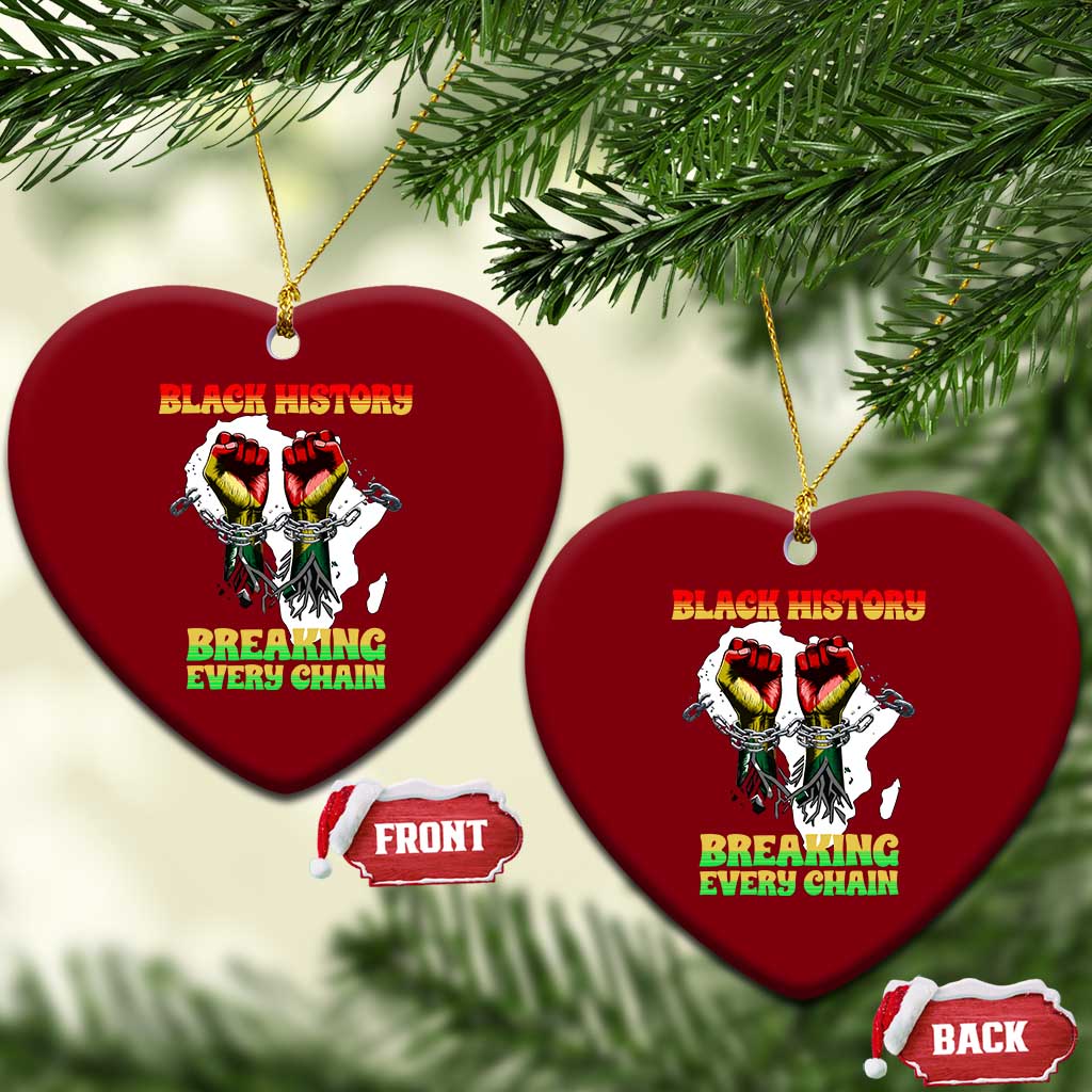 African American Civil Rights Gift Ceramic Ornament Breaking Every Chain - Wonder Print Shop