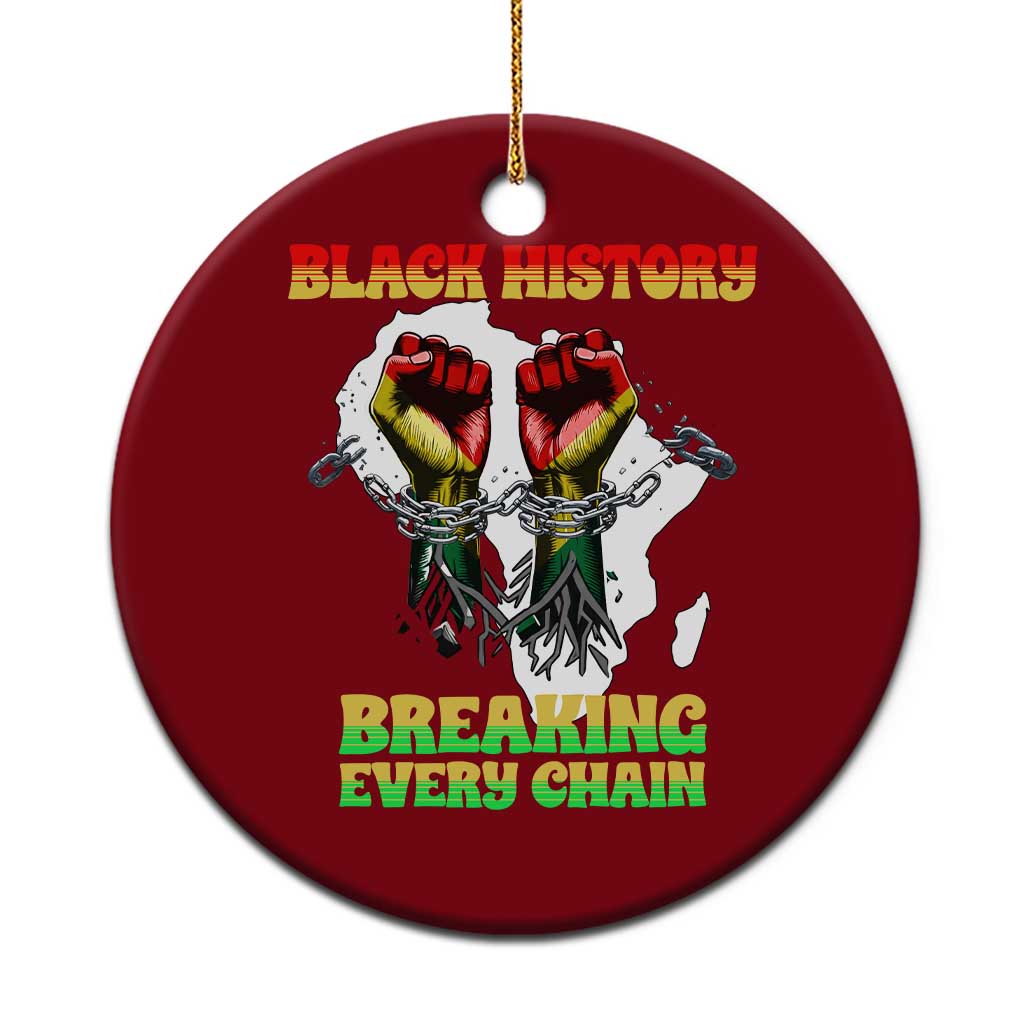 African American Civil Rights Gift Ceramic Ornament Breaking Every Chain - Wonder Print Shop