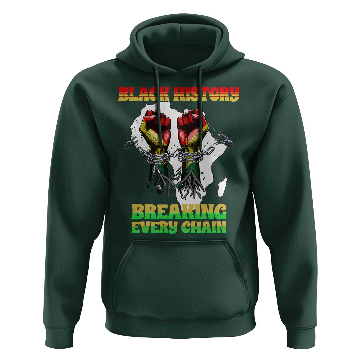 African American Civil Rights Gift Hoodie Breaking Every Chain - Wonder Print Shop