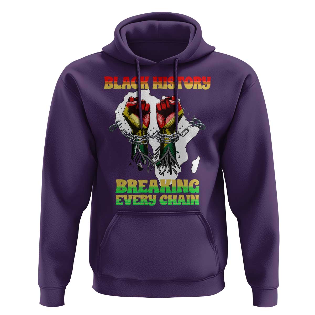 African American Civil Rights Gift Hoodie Breaking Every Chain - Wonder Print Shop
