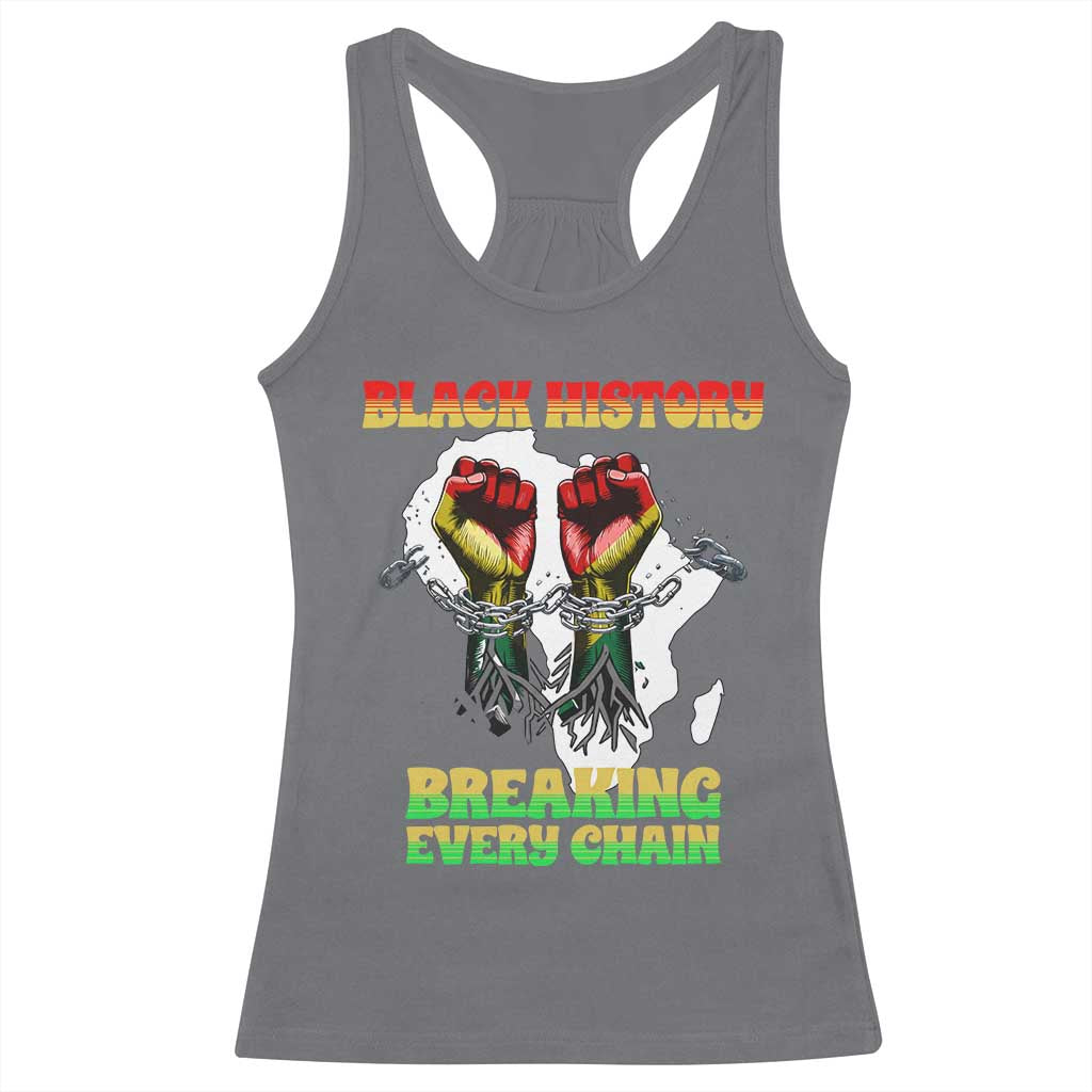 African American Civil Rights Gift Racerback Tank Top Breaking Every Chain - Wonder Print Shop
