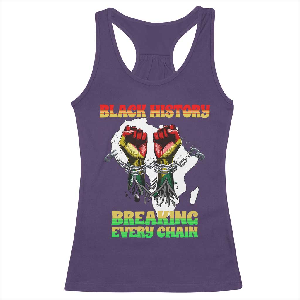 African American Civil Rights Gift Racerback Tank Top Breaking Every Chain - Wonder Print Shop