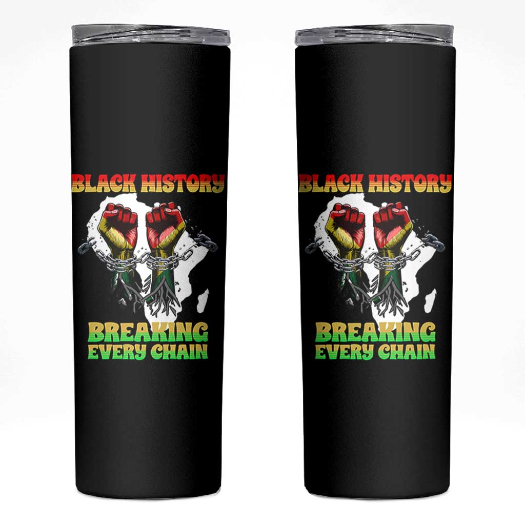 African American Civil Rights Gift Skinny Tumbler Breaking Every Chain - Wonder Print Shop