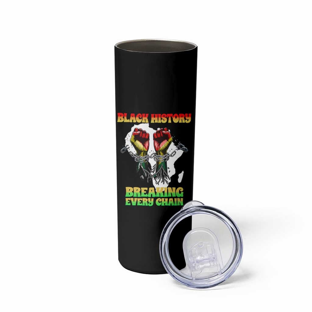 African American Civil Rights Gift Skinny Tumbler Breaking Every Chain - Wonder Print Shop