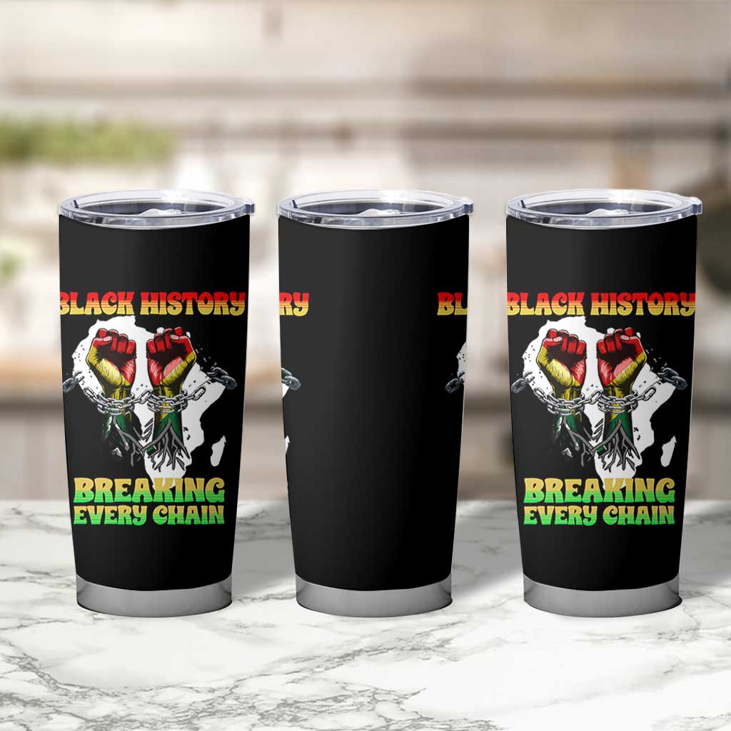 African American Civil Rights Gift Tumbler Cup Breaking Every Chain - Wonder Print Shop