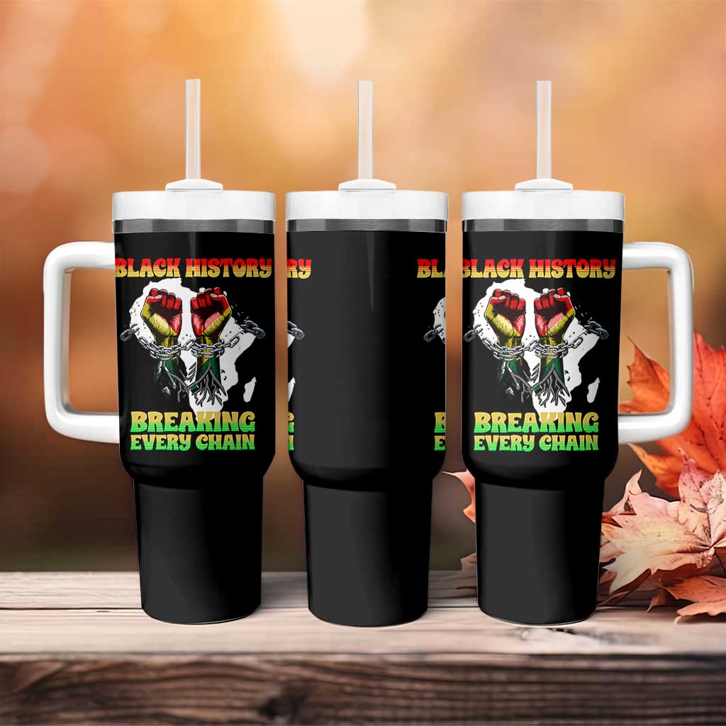 African American Civil Rights Gift Tumbler With Handle Breaking Every Chain - Wonder Print Shop
