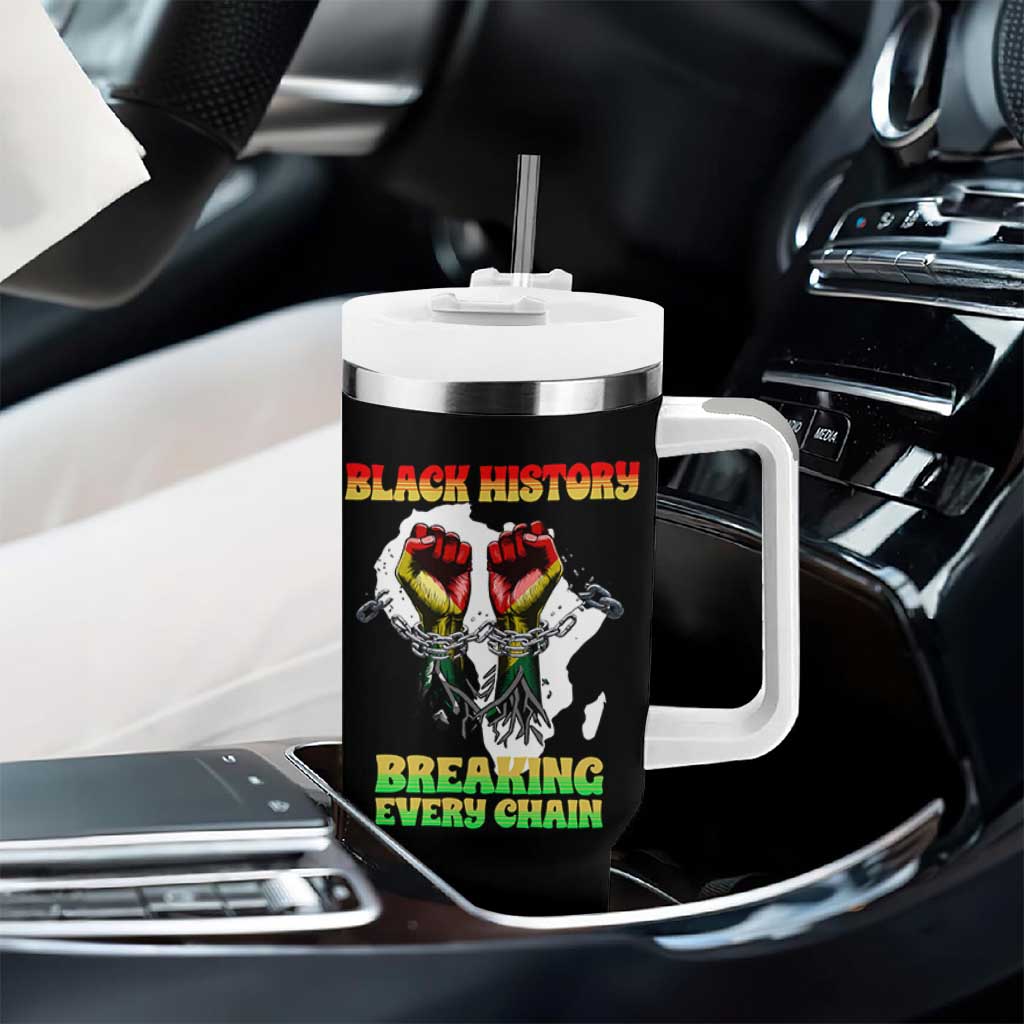 African American Civil Rights Gift Tumbler With Handle Breaking Every Chain - Wonder Print Shop