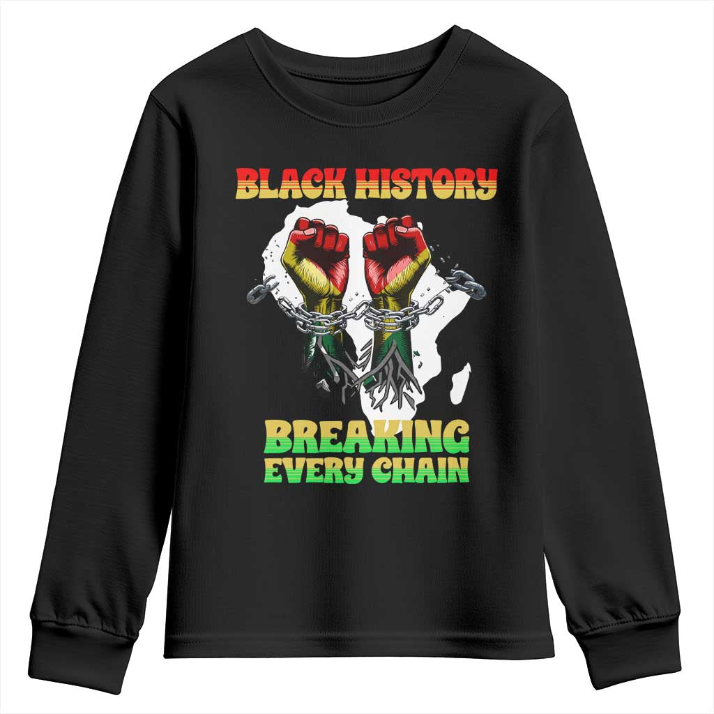 African American Civil Rights Gift Youth Sweatshirt Breaking Every Chain - Wonder Print Shop