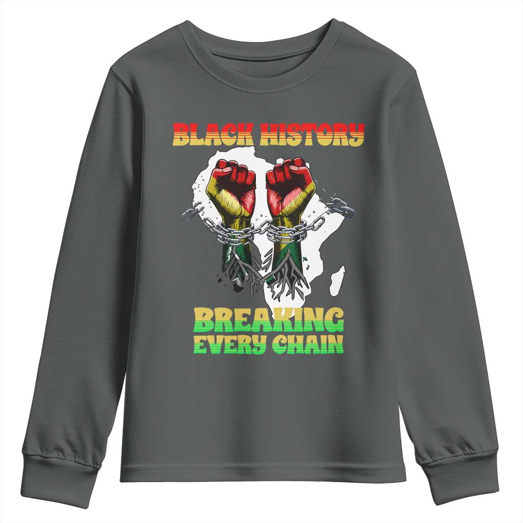 African American Civil Rights Gift Youth Sweatshirt Breaking Every Chain - Wonder Print Shop