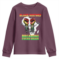 African American Civil Rights Gift Youth Sweatshirt Breaking Every Chain - Wonder Print Shop
