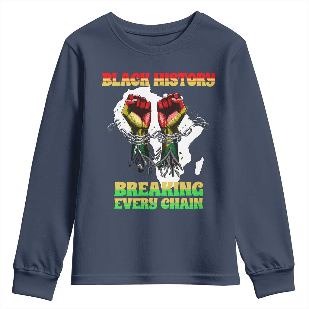 African American Civil Rights Gift Youth Sweatshirt Breaking Every Chain - Wonder Print Shop