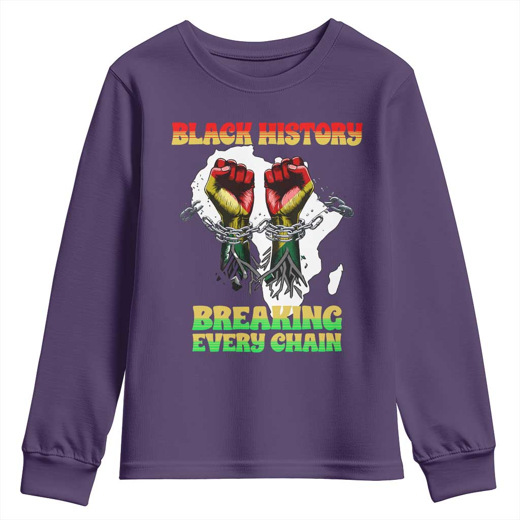 African American Civil Rights Gift Youth Sweatshirt Breaking Every Chain - Wonder Print Shop
