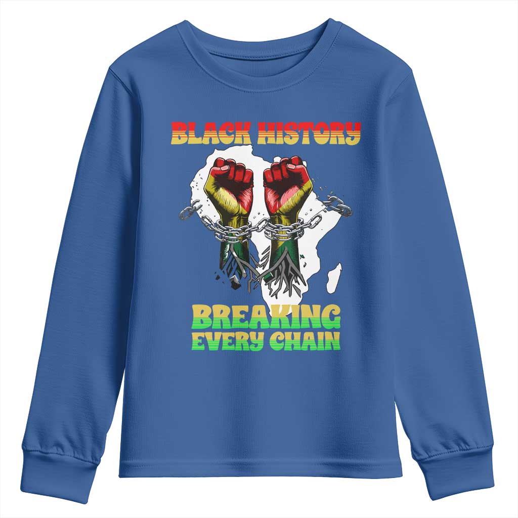 African American Civil Rights Gift Youth Sweatshirt Breaking Every Chain - Wonder Print Shop