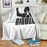 Siuuuu Number Seven Soccer Celebration Throw Blanket Funny Sport Lovers Gift