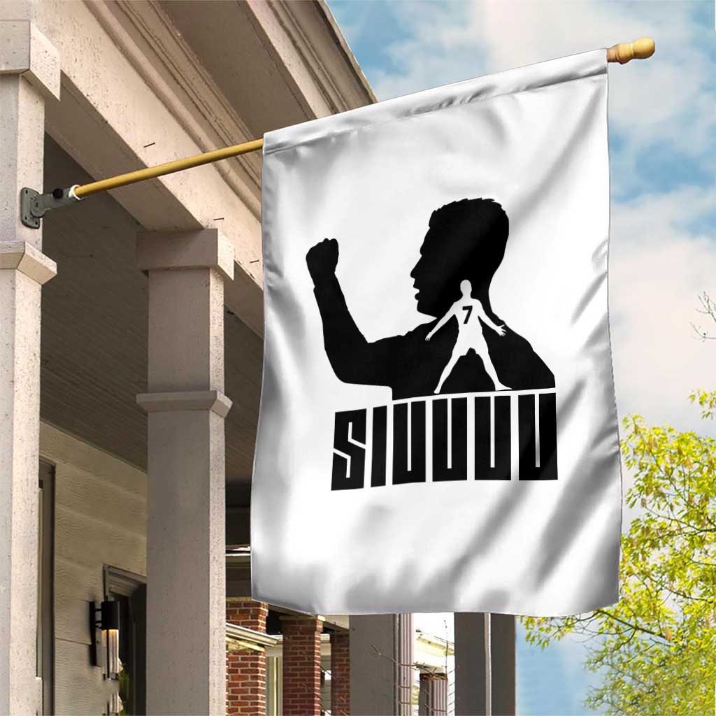 Siuuuu Number Seven Soccer Celebration Garden Flag Funny Sport Lovers Gift