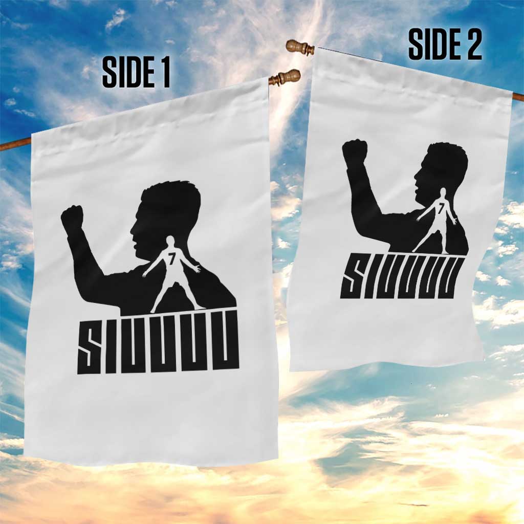 Siuuuu Number Seven Soccer Celebration Garden Flag Funny Sport Lovers Gift