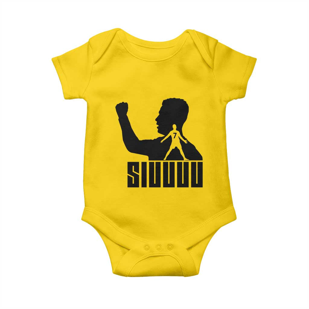 Siuuuu Number Seven Soccer Celebration Baby Onesie Funny Sport Lovers Gift