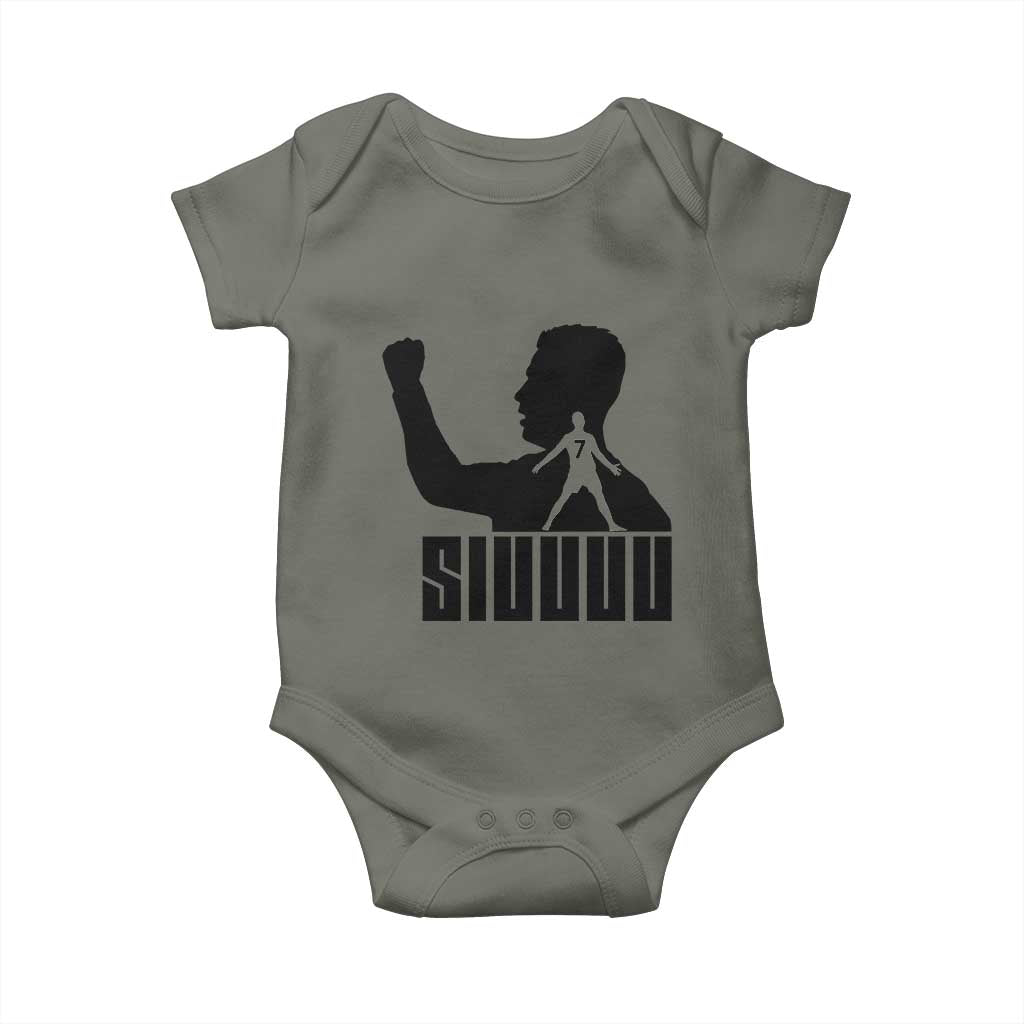 Siuuuu Number Seven Soccer Celebration Baby Onesie Funny Sport Lovers Gift