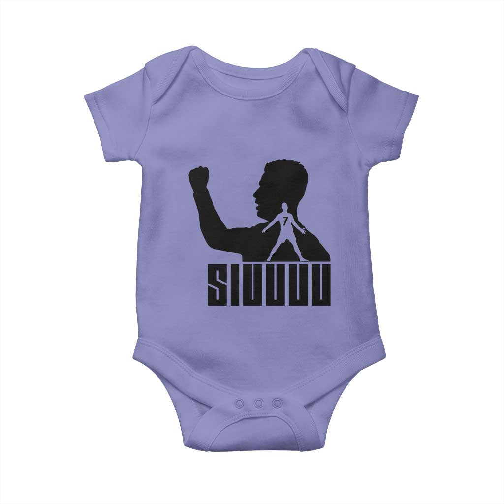 Siuuuu Number Seven Soccer Celebration Baby Onesie Funny Sport Lovers Gift