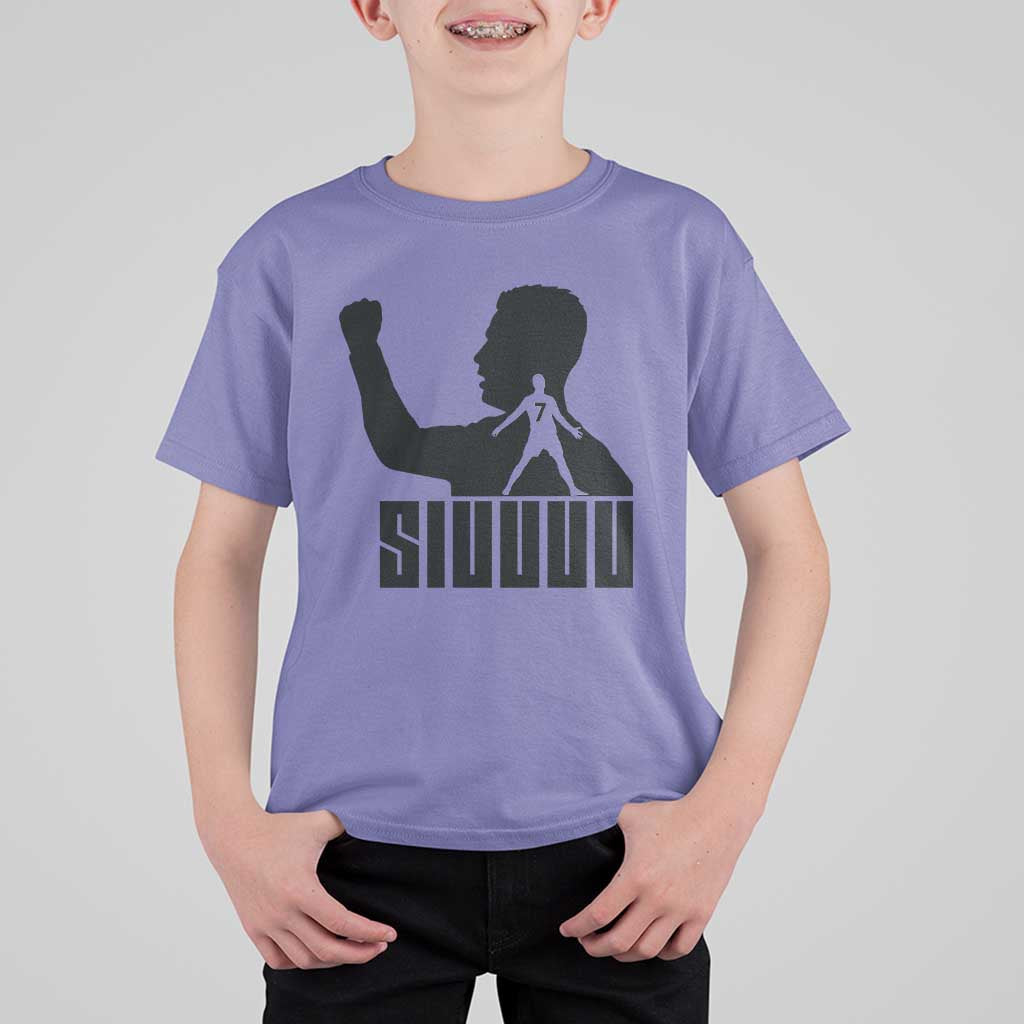 Siuuuu Number Seven Soccer Celebration T Shirt For Kid Funny Sport Lovers Gift
