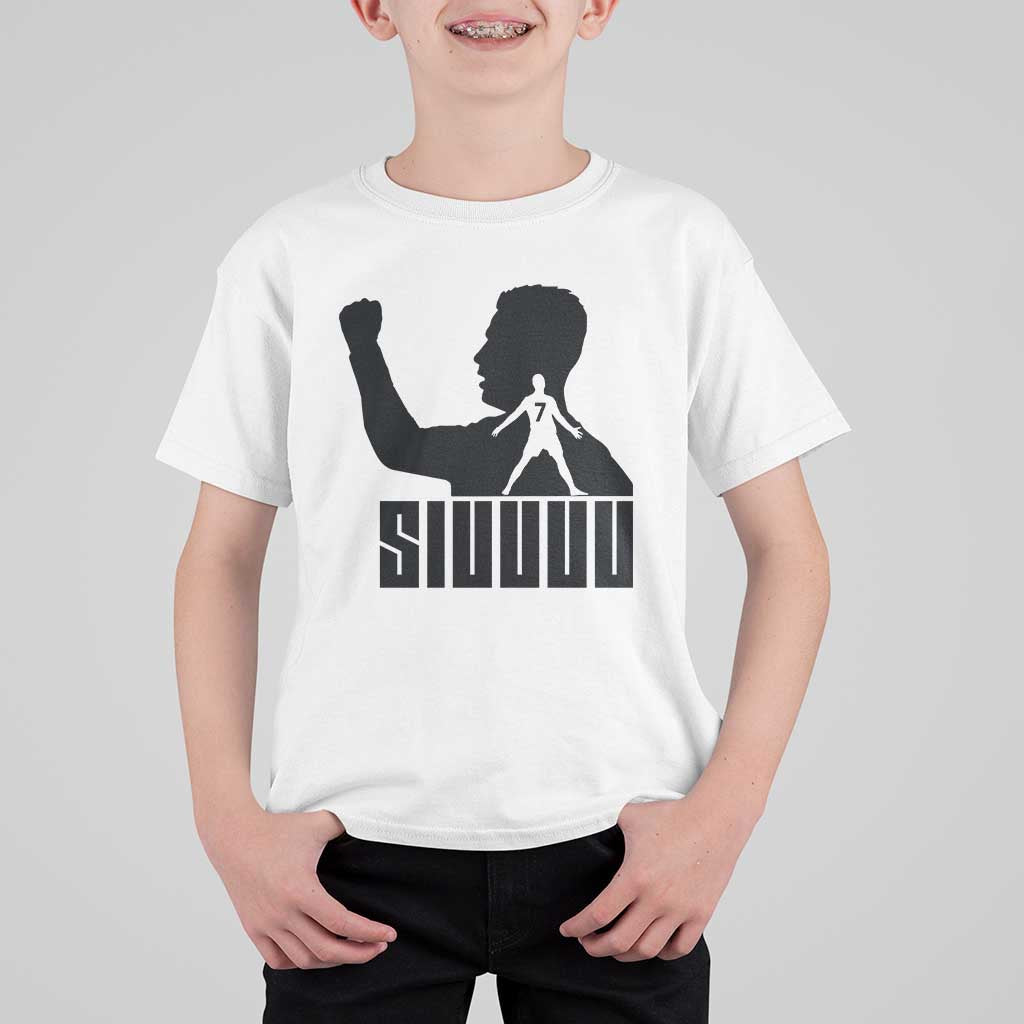 Siuuuu Number Seven Soccer Celebration T Shirt For Kid Funny Sport Lovers Gift
