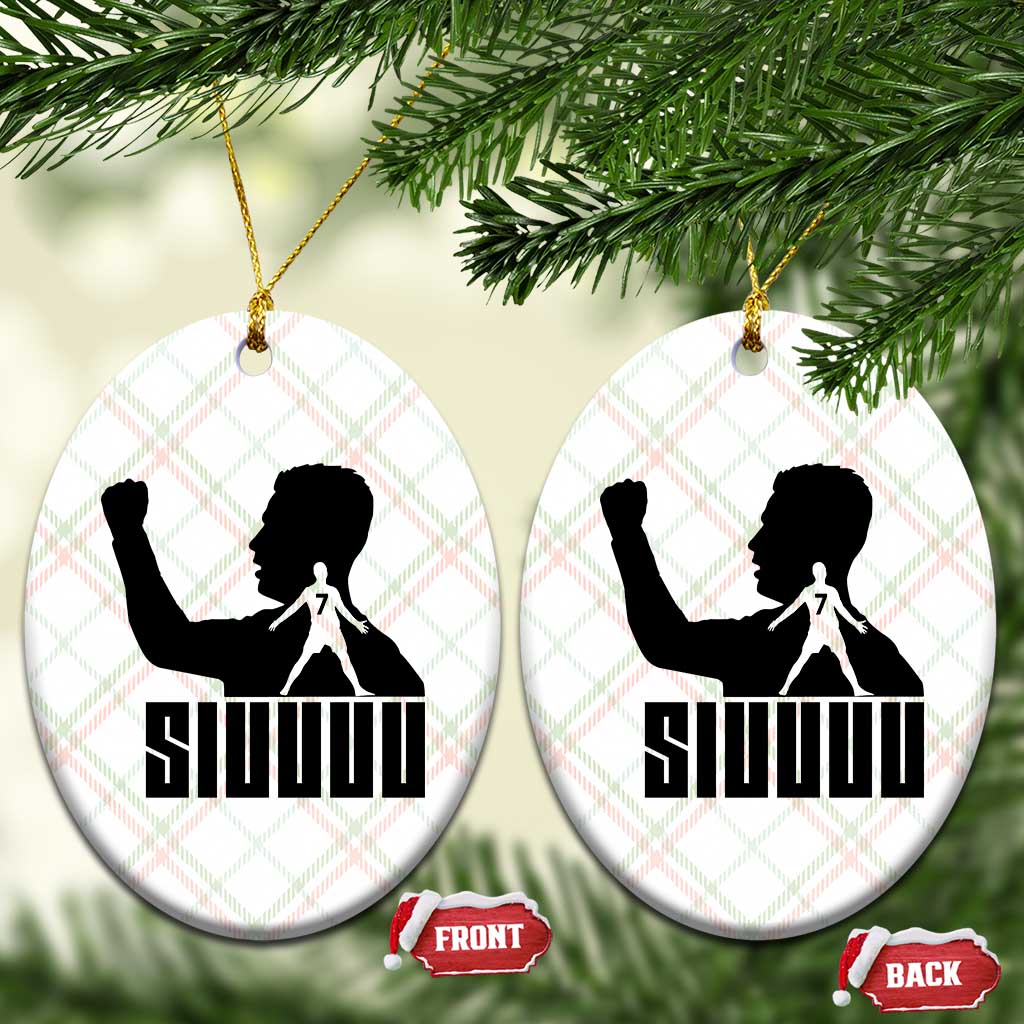 Siuuuu Number Seven Soccer Celebration Ceramic Ornament Funny Sport Lovers Gift