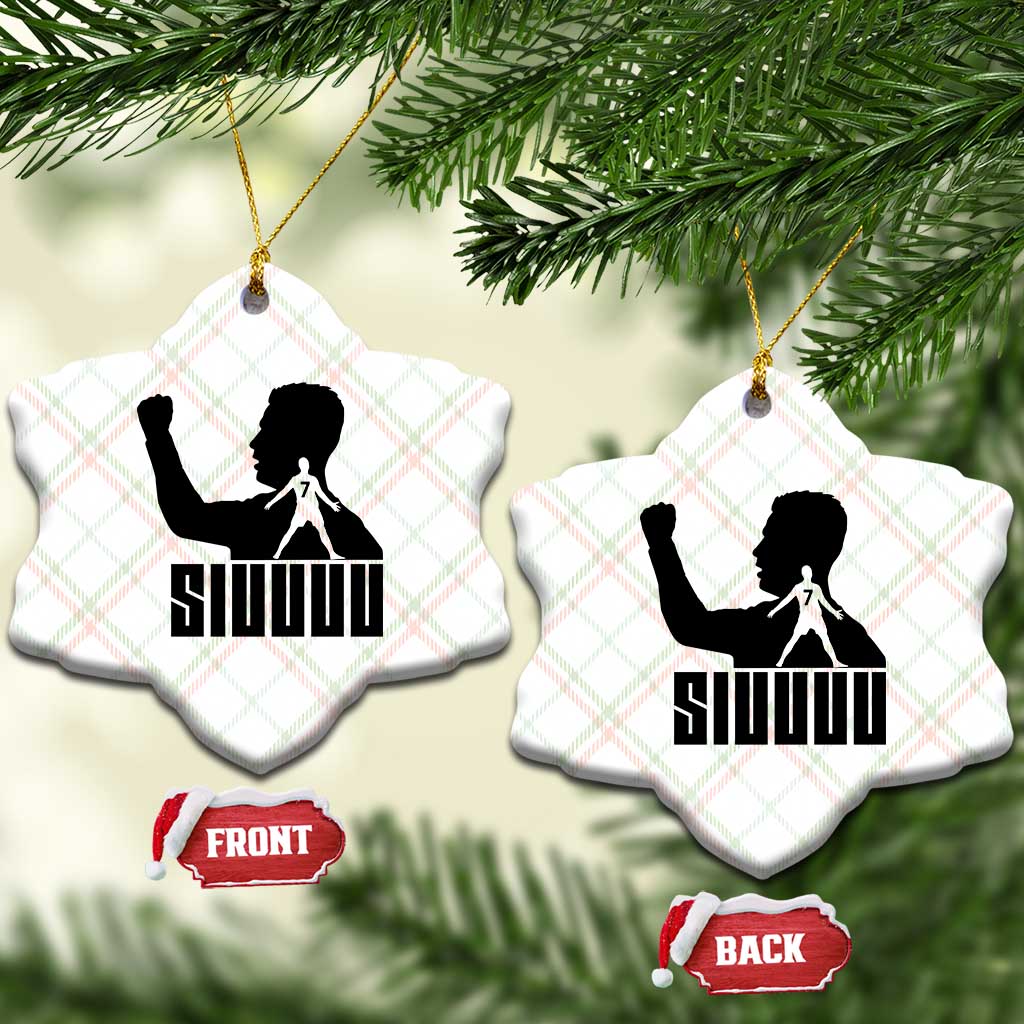 Siuuuu Number Seven Soccer Celebration Ceramic Ornament Funny Sport Lovers Gift
