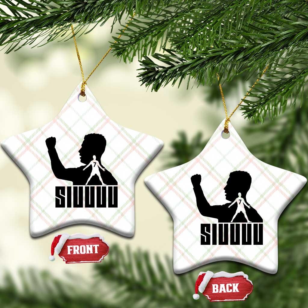 Siuuuu Number Seven Soccer Celebration Ceramic Ornament Funny Sport Lovers Gift
