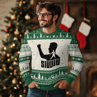 Siuuuu Number Seven Soccer Celebration Ugly Christmas Sweater Funny Sport Lovers Gift