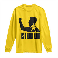 Siuuuu Number Seven Soccer Celebration Long Sleeve Shirt Funny Sport Lovers Gift