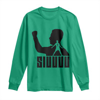 Siuuuu Number Seven Soccer Celebration Long Sleeve Shirt Funny Sport Lovers Gift