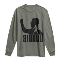 Siuuuu Number Seven Soccer Celebration Long Sleeve Shirt Funny Sport Lovers Gift