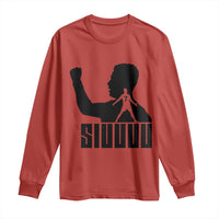 Siuuuu Number Seven Soccer Celebration Long Sleeve Shirt Funny Sport Lovers Gift