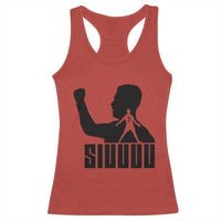 Siuuuu Number Seven Soccer Celebration Racerback Tank Top Funny Sport Lovers Gift