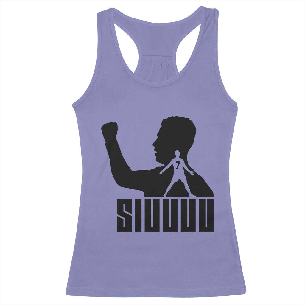 Siuuuu Number Seven Soccer Celebration Racerback Tank Top Funny Sport Lovers Gift