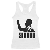 Siuuuu Number Seven Soccer Celebration Racerback Tank Top Funny Sport Lovers Gift