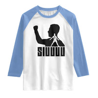 Siuuuu Number Seven Soccer Celebration Raglan Shirt Funny Sport Lovers Gift