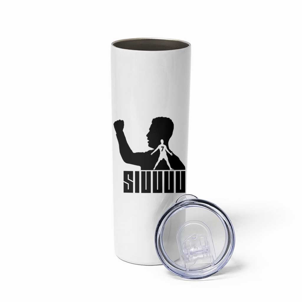 Siuuuu Number Seven Soccer Celebration Skinny Tumbler Funny Sport Lovers Gift
