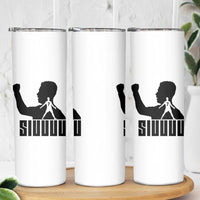 Siuuuu Number Seven Soccer Celebration Skinny Tumbler Funny Sport Lovers Gift