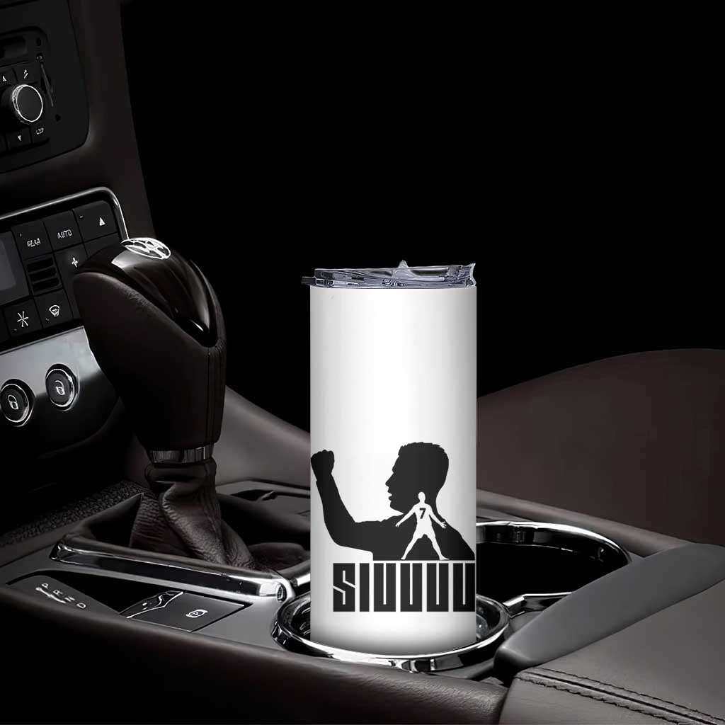 Siuuuu Number Seven Soccer Celebration Skinny Tumbler Funny Sport Lovers Gift