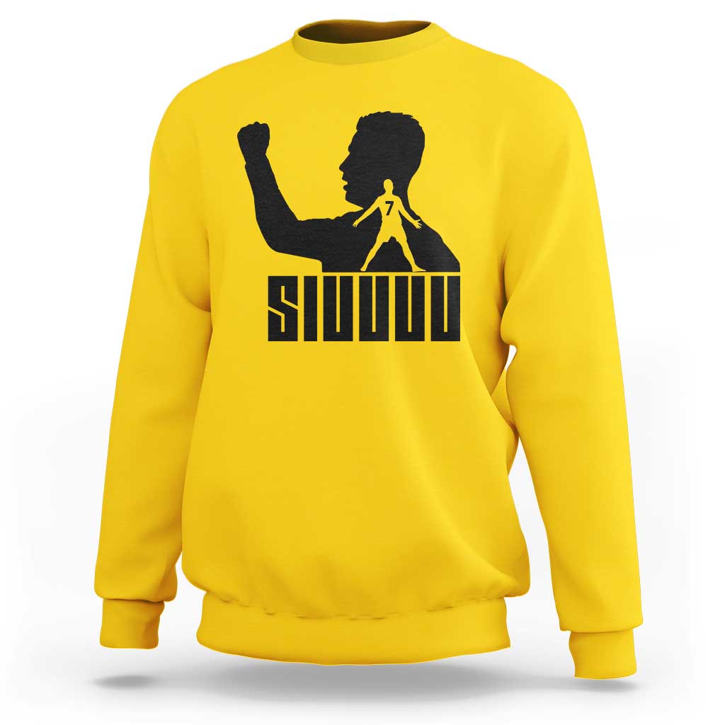 Siuuuu Number Seven Soccer Celebration Sweatshirt Funny Sport Lovers Gift