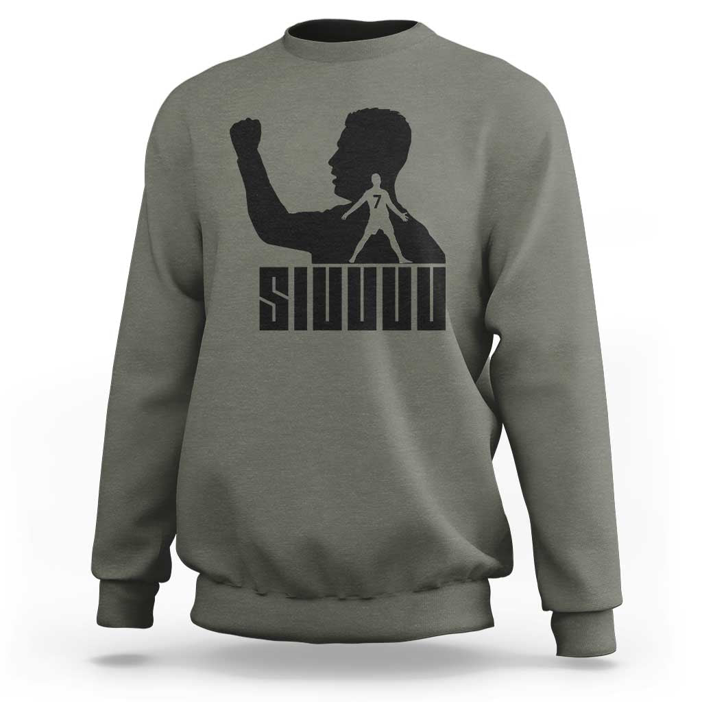 Siuuuu Number Seven Soccer Celebration Sweatshirt Funny Sport Lovers Gift